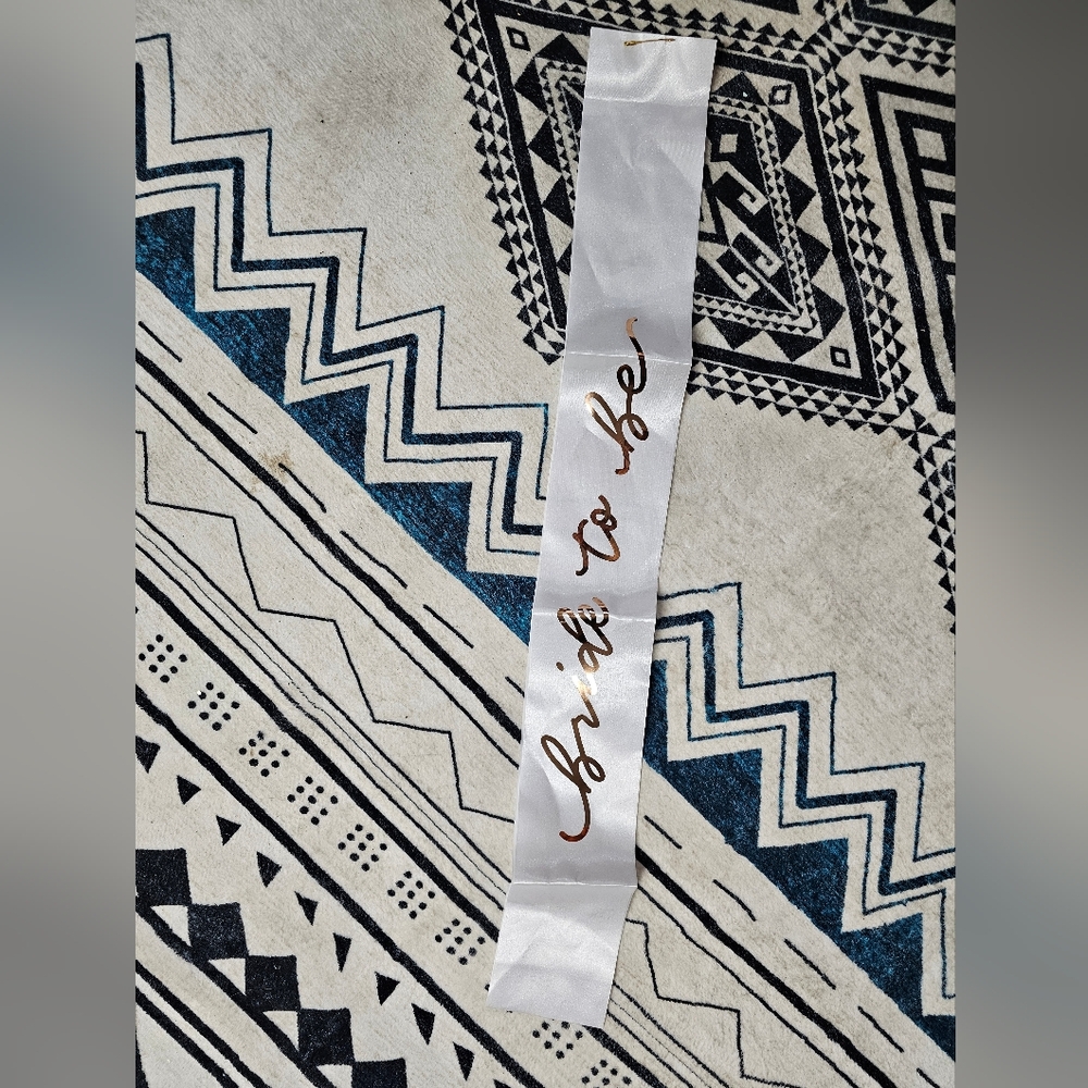 White Bride to Be Sash